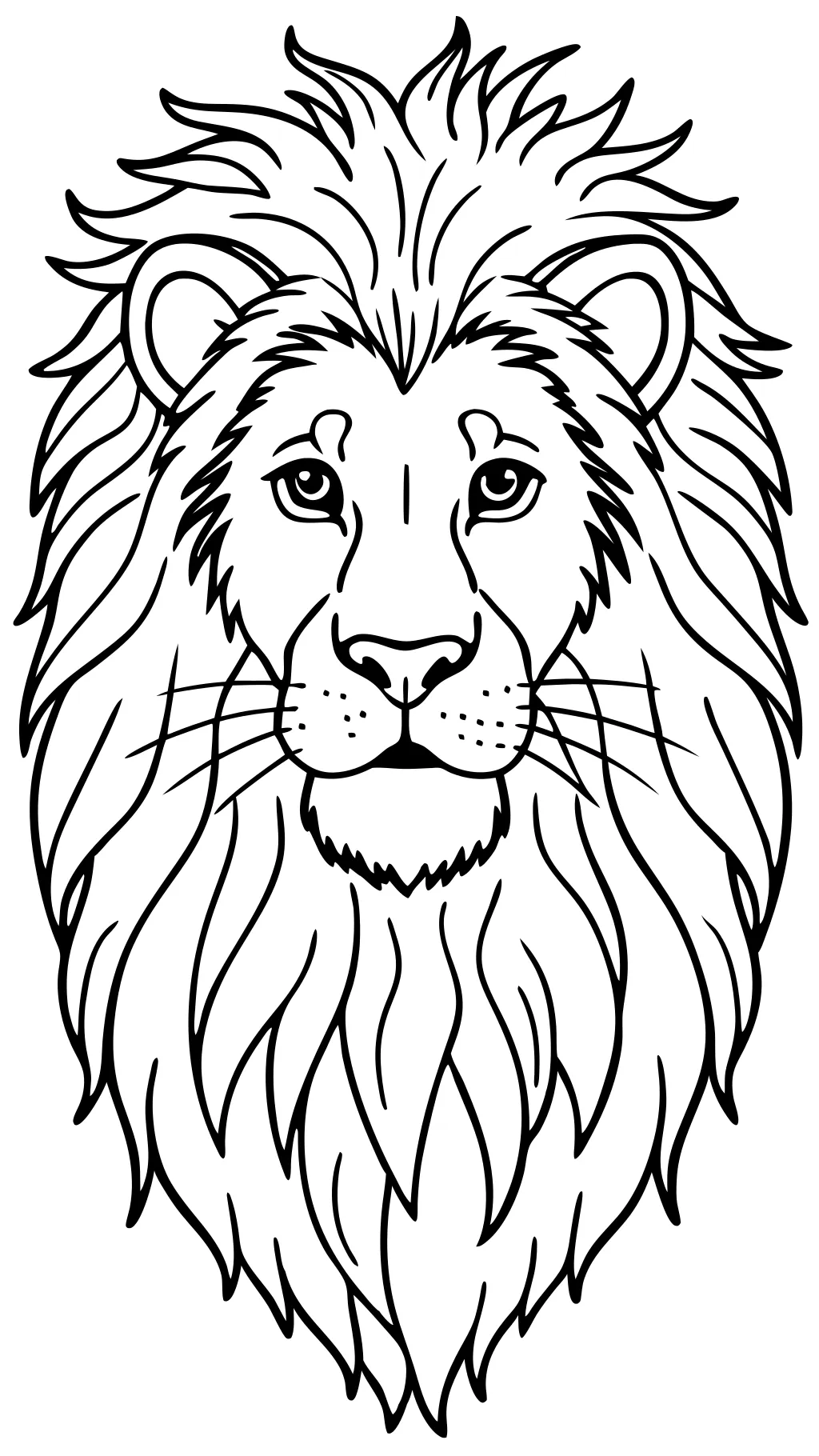 coloriage lion réaliste